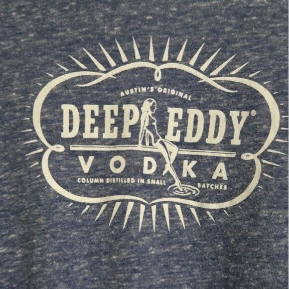 Deep Eddy Vodka Day Drink T-shirt Mens Size 2X XXL Light Blue Soft Threadfast - Picture 4 of 10